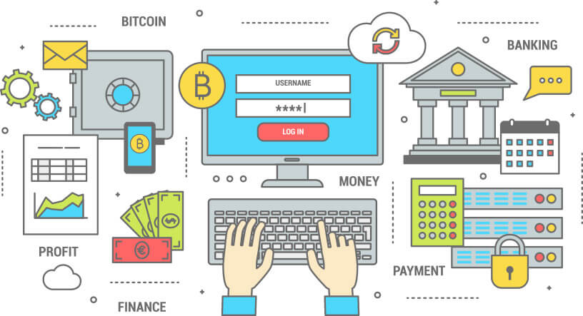 How Bitcoin Transaction works -  Diagram By Virtual MLM Software Company